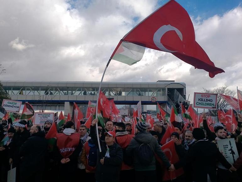 Ankarada büyük Gazze yürüyüşü