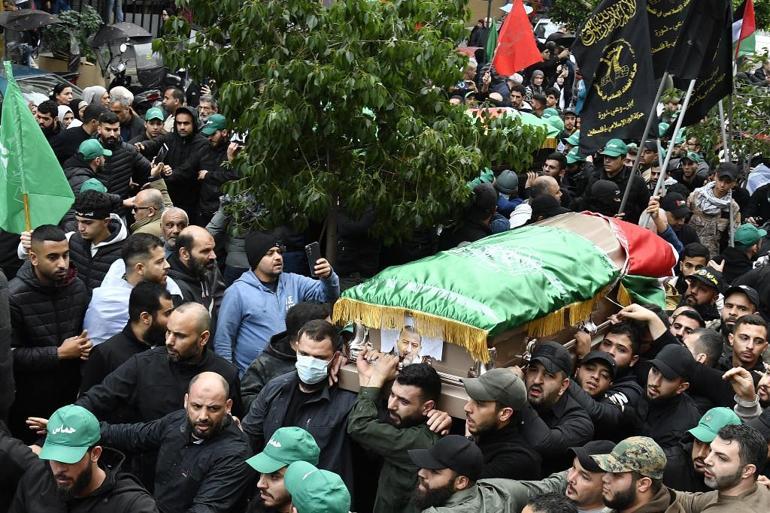 Hamas’ın iki numarası Aruri için Beyrut’ta cenaze töreni