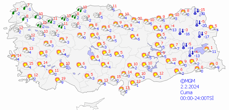 Meteoroloji’den yeni uyarılar 2 Şubat 2024 hava durumu