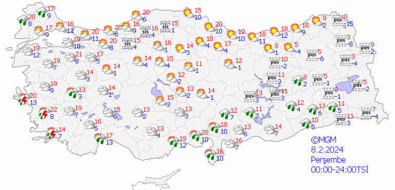 Meteorolojiden o illere sağanak uyarısı 8 Şubat 2024 hava durumu