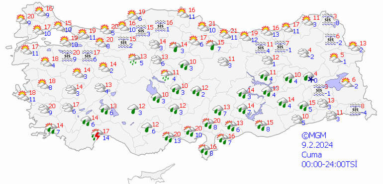 9 Şubat hava durumu 2024: Meteoroloji İstanbul, Ankara, İzmir hava durumu nasıl