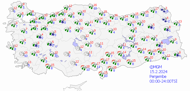 Meteoroloji saat verdi 15 Şubat hava durumu tahminleri: Bugün hava nasıl olacak