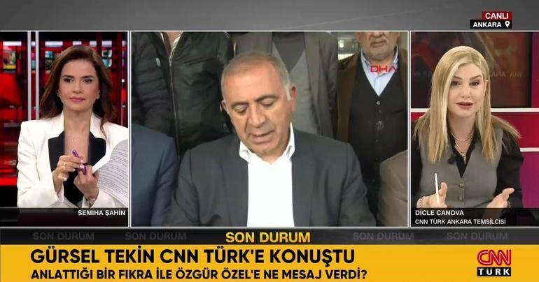 Gürsel Tekin CNN TÜRKe konuştu Anlattığı bir fıkra ile Özgür Özele ne mesaj verdi