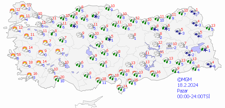 O bölgelerde yaşayanlar dikkat Bugün (18 Şubat 2024) hava nasıl olacak