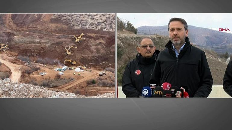 5 bakan Erzincandaki maden sahasında Arama çalışmalarına ara verildi