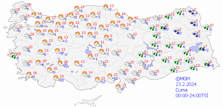 Sıcaklıklar 4 - 6 derece artıyor Bugün hava nasıl olacak 23 Şubat hava durumu