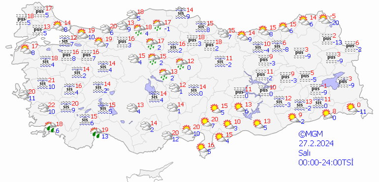 Meteorolojiden 2 ile kuvvetli yağış uyarısı 27 Şubat hava durumu