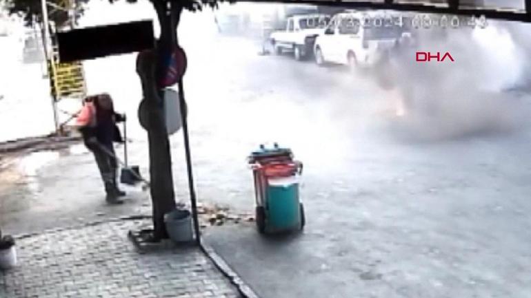 Adanada rögar kapağı patladı