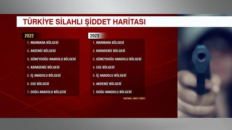 Türkiyenin Silahlı Şiddet Haritası açıklandı