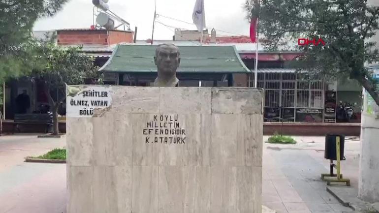 Atatürk büstüne provokatif saldırı