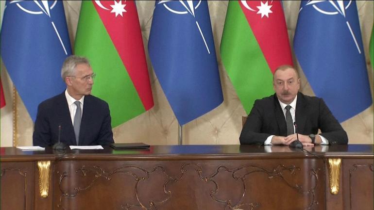 NATO Genel Sekreteri Stoltenberg Cumhurbaşkanı Aliyev ile görüştü