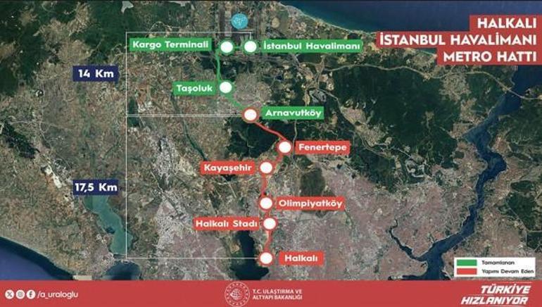 Arnavutköy – İstanbul Havalimanı metro hattı durakları… Arnavutköy İstanbul Havalimanı durak isimleri
