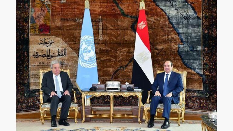 BM Genel Sekreteri Guterres, Mısır Cumhurbaşkanı Sisi ile görüştü