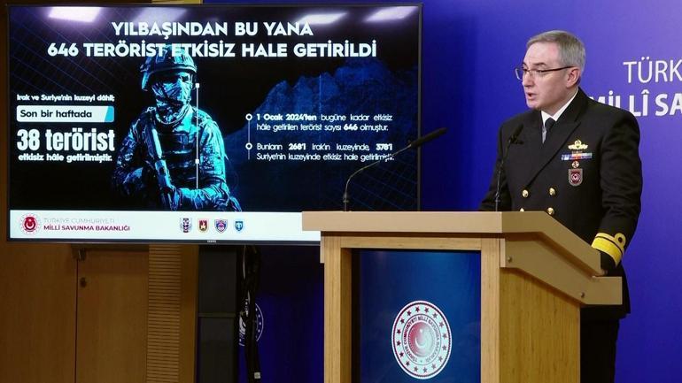 Terör örgütü PKKya ağır darbe… bir haftada 38 terörist etkisiz hale getirildi