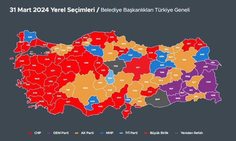 Açılan sandık oranına göre yerel seçimlerde hangi iller el değiştiriyor
