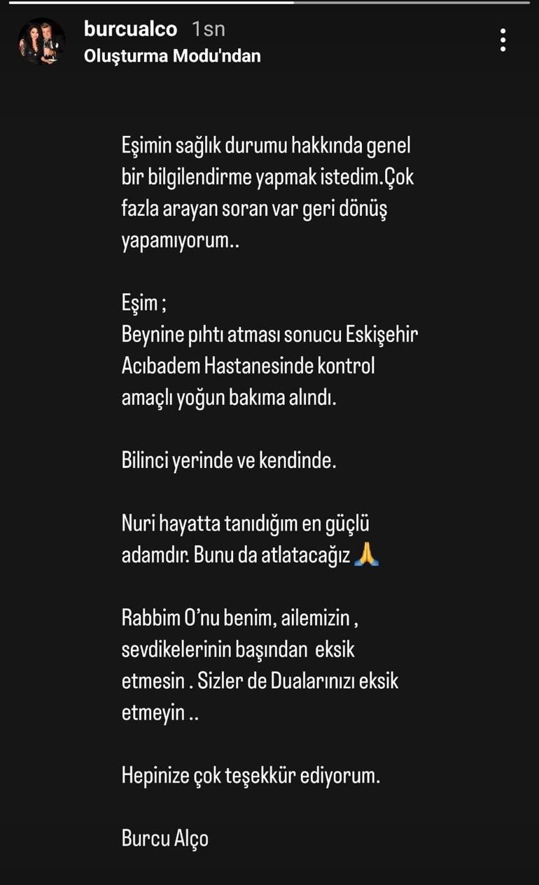 Nuri Alço kimdir, kaç yaşında ve nereli Beyninde pıhtı atan Nuri Alçonun sağlık durumu nasıl Eşi ve hastane yönetimi açıkladı