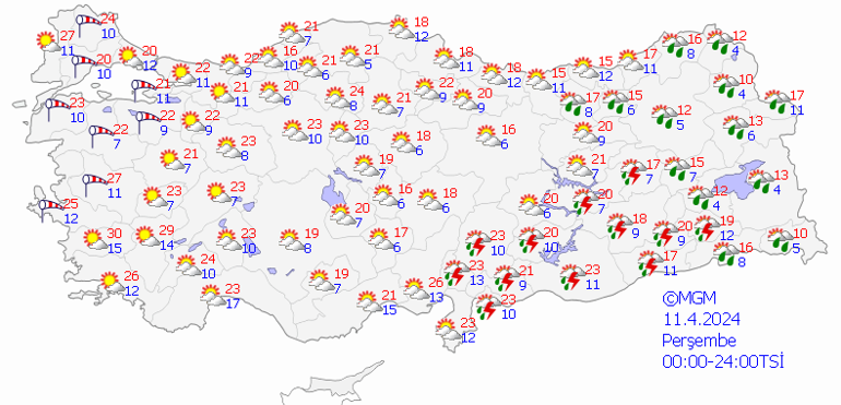 Bayramın 2. günü hava nasıl olacak 11 Nisan 2024 hava durumu