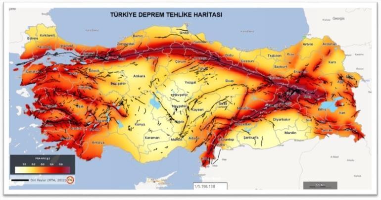 Türkiyedeki fay hatları Tokat fayı hangi fay hattında MTA fay haritası 2024 Güncel faylar hangi illerden geçiyor