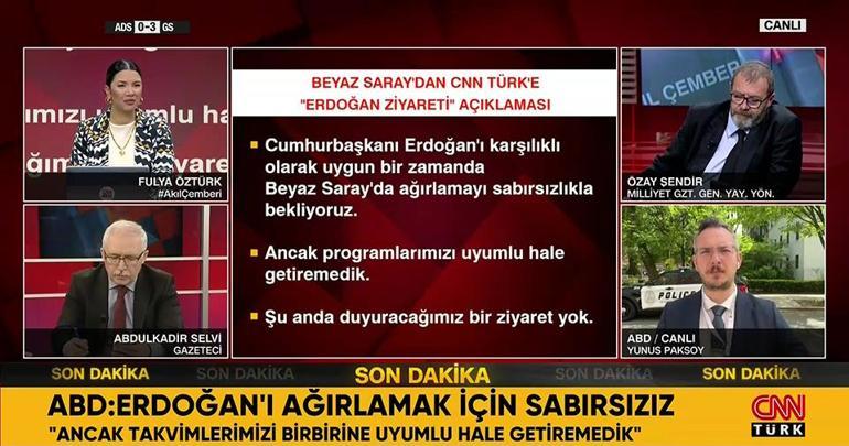 SON DAKİKA HABERİ: Beyaz Saraydan CNN TÜRKe Erdoğan ziyareti açıklaması