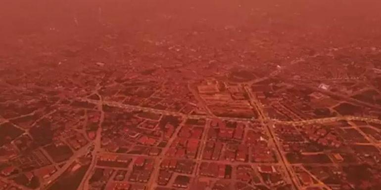 Bu görüntüler Türkiyeden Gökyüzü kırmızıya boyandı