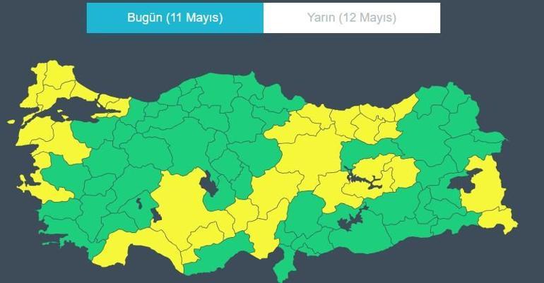 Sağanak ve fırtına geri geldi Bugün (11 Mayıs) nasıl olacak