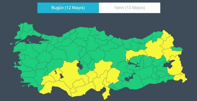 Kuvvetli yağışlara dikkat 12 Mayıs hava durumu: Bugün hava nasıl olacak