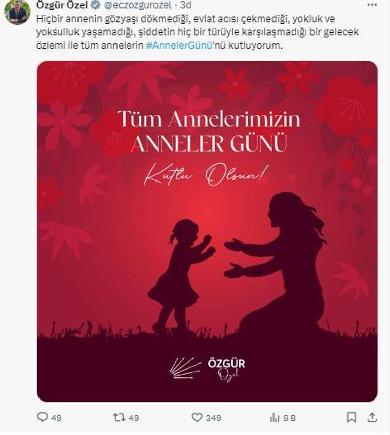 Özgür Özelden Anneler Günü mesajı