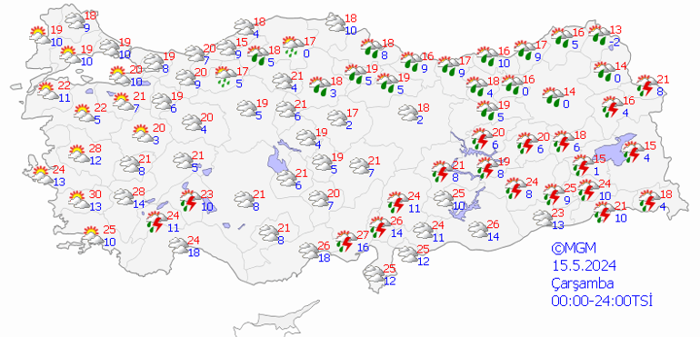 Bugün (15 Mayıs) hava nasıl olacak Meteorolojiden o illere yağış uyarısı