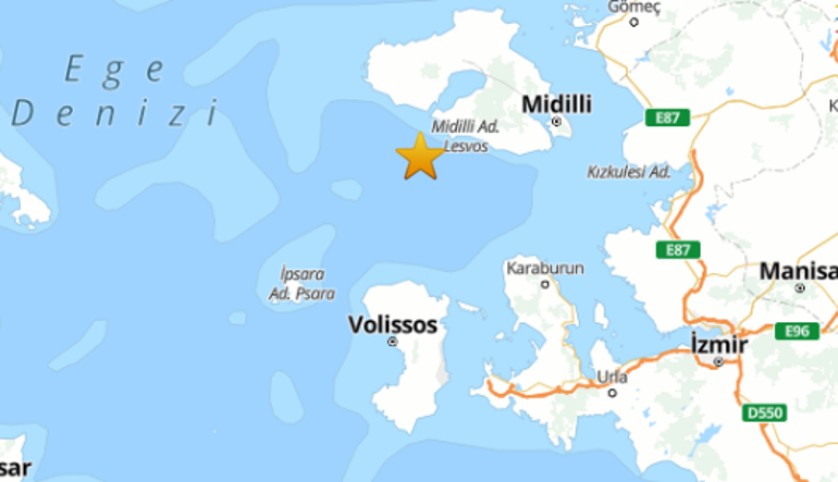 Son dakika... Ege Denizinde 4.5 büyüklüğünde deprem