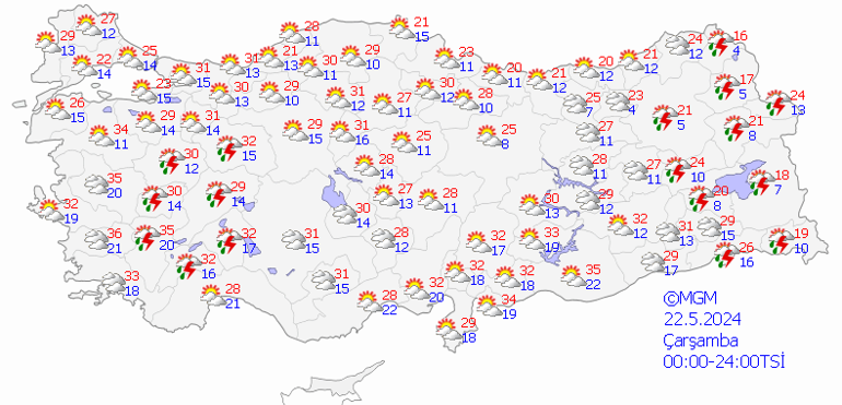 Toz taşınımı etkili olmaya devam ediyor Bugün (22 Mayıs) hava nasıl olacak