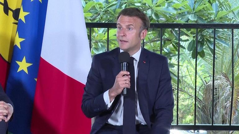Fransa Cumhurbaşkanı Macron Yeni Kaledonyada