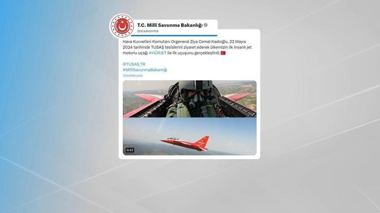 Gök Vatanda bir ilk… Hava Kuvvetleri Komutanı Kadıoğlu Hürjet ile uçtu