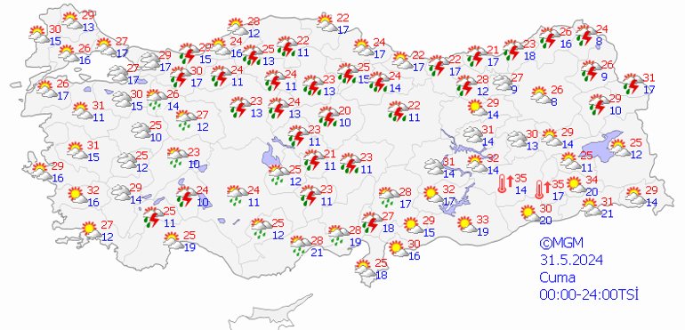 31 Mayıs hava durumu: O illerde sıcaklıklar artıyor