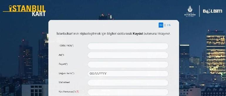 İstanbulkart kişiselleştirme ekranı 2024 İstanbulkart kişiselleştirme nasıl, nereden yapılır