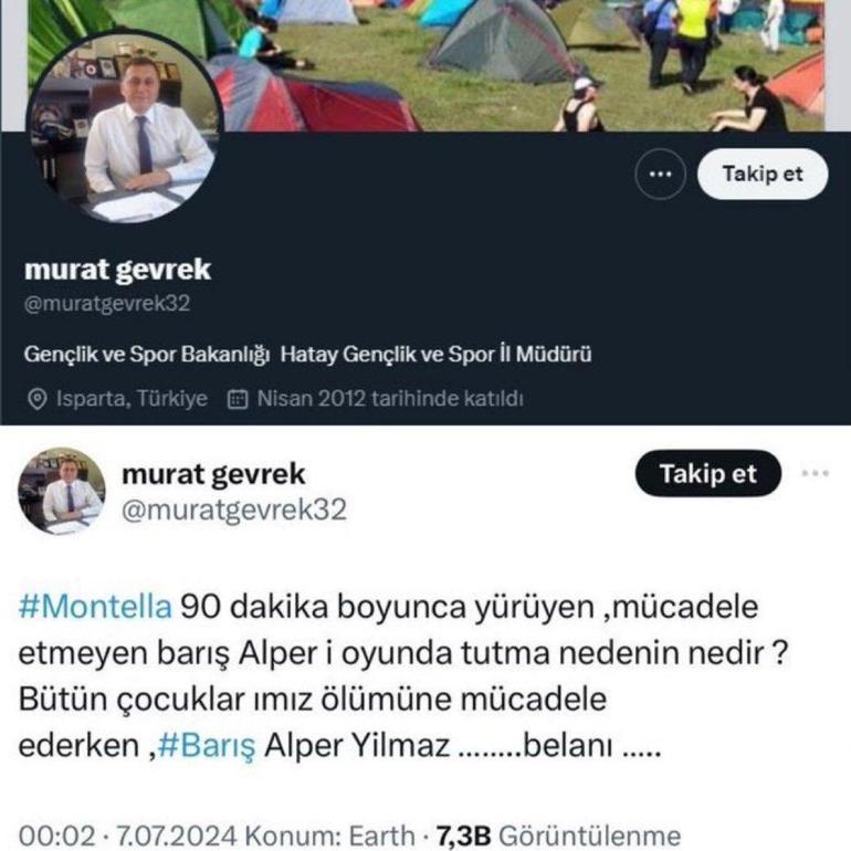 Paylaşımdan önce görevden alınmış Barış Alper sözleri gündem olmuştu...