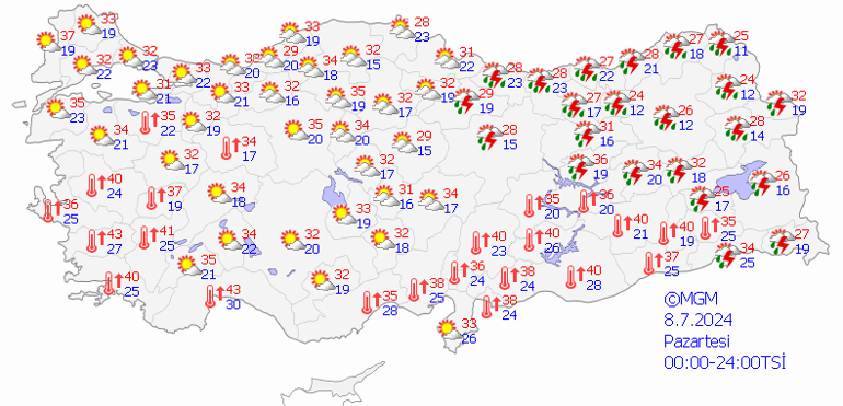 Meteoroloji 8 Temmuz 2024 Hava Durumu: O İllere Kuvvetli Yağış Uyarısı