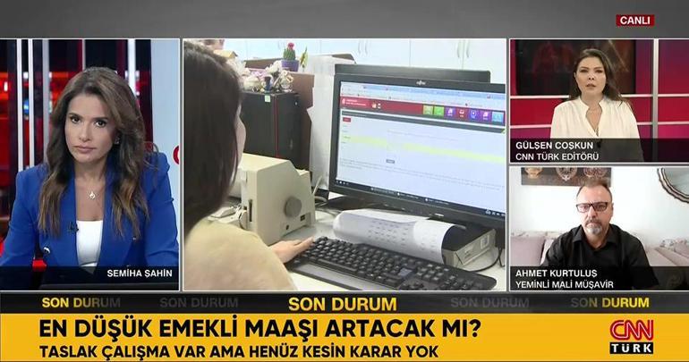 SON DAKİKA HABERİ: En düşük emekli maaşı artacak mı CNN TÜRK Editörü yeni çalışmayı anlattı