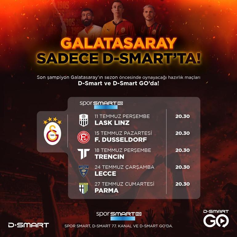 GELENEK BOZULMADI Şampiyon Galatasaray D-Smart ile sahaya iniyor