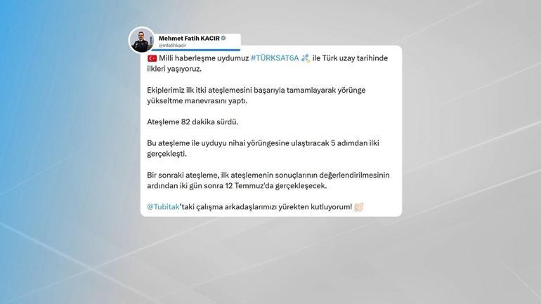 Bakan Kacırdan Türksat 6A açıklaması