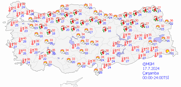 17 Temmuz 2024 hava durumu: Bugün hava nasıl olacak