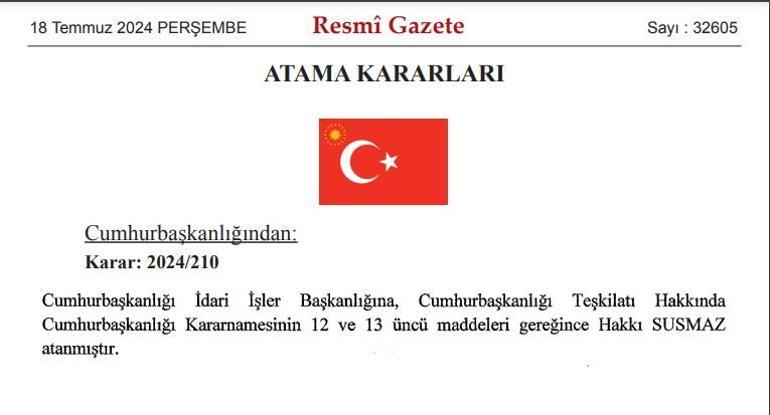 Hakkı Susmaz kimdir, kaç yaşında, nereli Hakkı Susmazın önceki görevleri