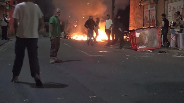 İngiltere yangın yerine döndü Polis aracı devirip otobüs yaktılar...