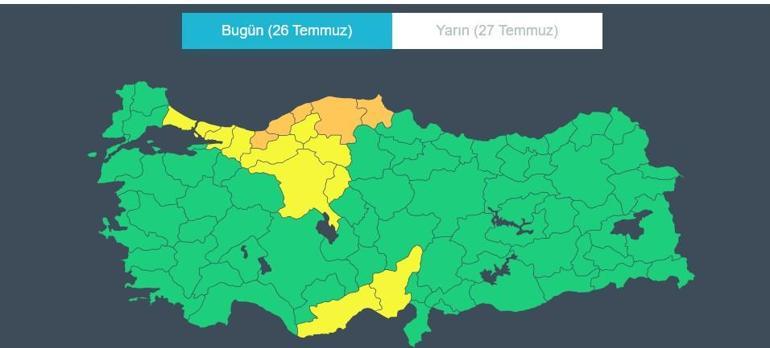 AKOMDAN SON DAKİKA UYARI: Bugün (26 Temmuz) hava nasıl olacak