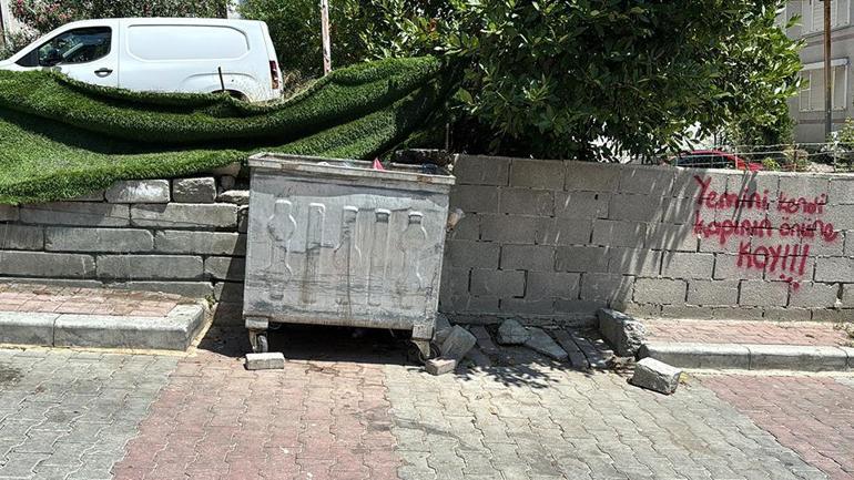 Çöp konteyneri kontrolden çıktı, araçlara zarar verdi