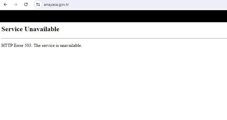 Anayasa Mahkemesi’nin sitesi çöktü mü, neden açılmıyor 503 hatası ne demek