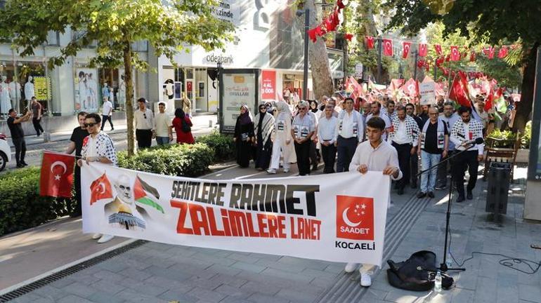 Gazze için tek yürek: Birçok ilde vatandaşlar İsmail Haniye için yürüdü