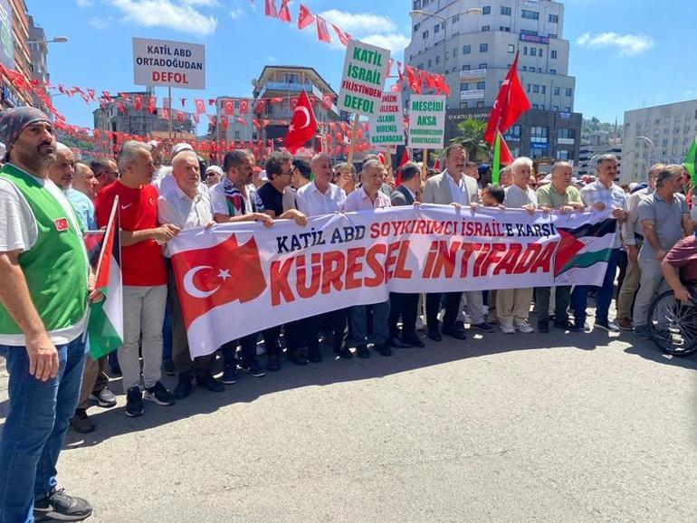 Gazze için tek yürek: Birçok ilde vatandaşlar İsmail Haniye için yürüdü