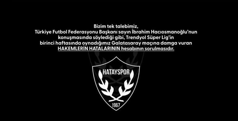 Hatayspordan TFFye VAR tepkisi Hacıosmanoğlundan talep...