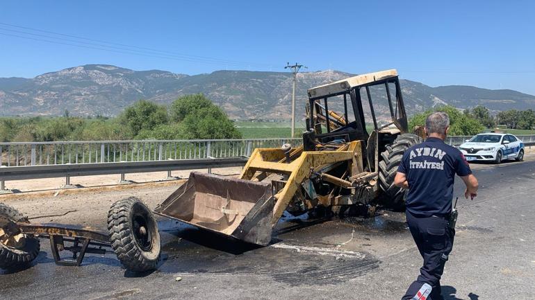 VİDEO | Aydında feci kaza Yolcu otobüsü iş makinesine çarptı