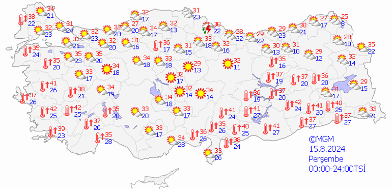 15 Ağustos 2024 Hava Durumu: Meteoroloji’den O İllere Sağanak Yağış Uyarısı